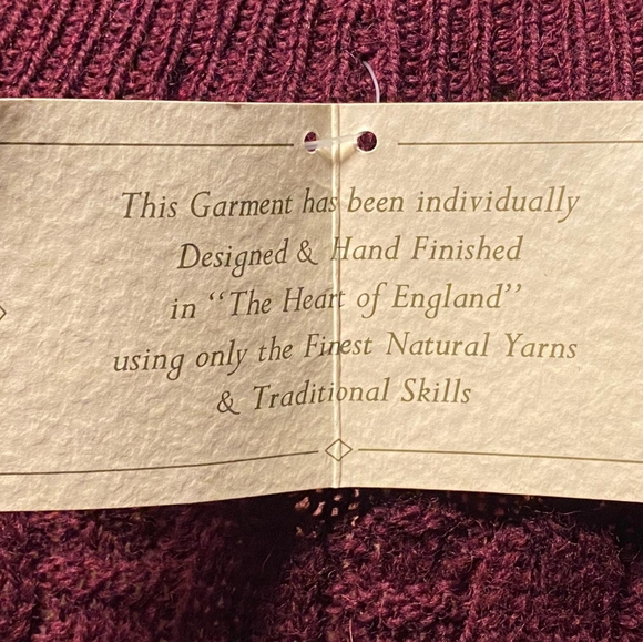 Vintage Columba Reid Burgandy Wool Sweater Unisex - Picture 3 of 3